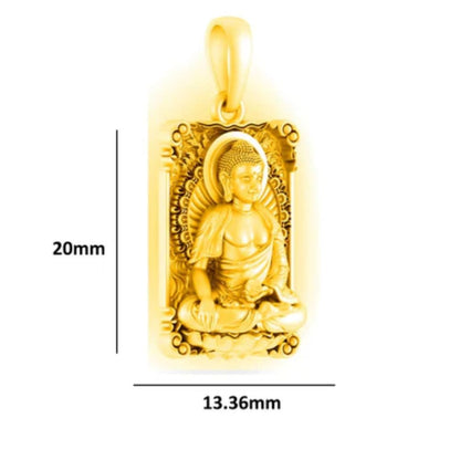 22 CT Gold Plated Silver (92.5% purity) God Buddha Pendant for Men and Women
