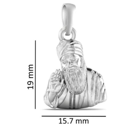 Guru Nanak Chain Pendant (Locket with Snake Chain) for Men and women