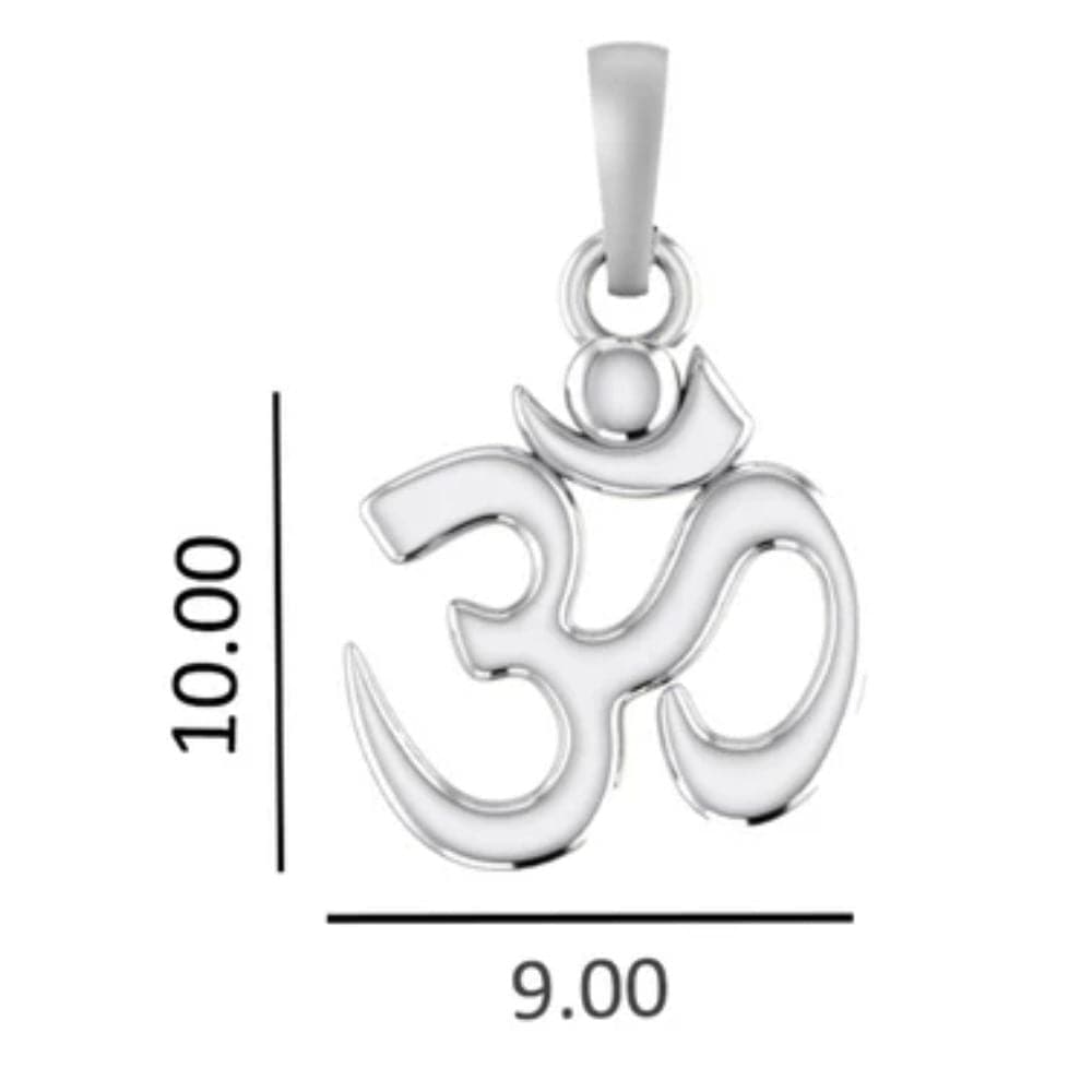 Pure Sterling Silver Spiritual Om Kids Pendant by Akshat Sapphire – 92.5 Silver-KD7141
