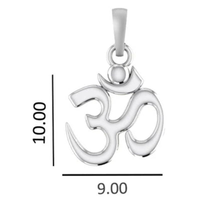 92.5% Pure Sterling Silver Spiritual OM Pendant for Kids & Woman