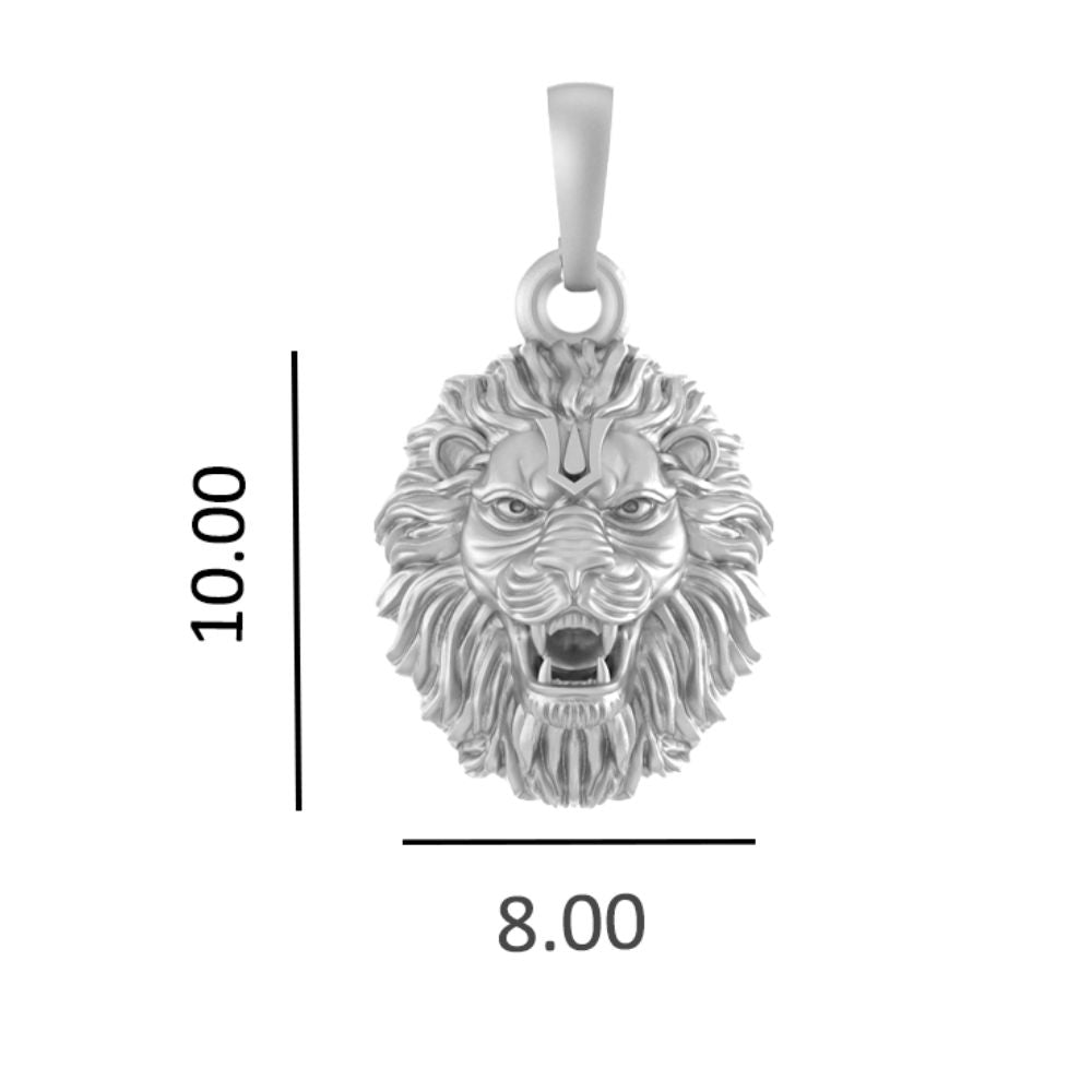 God Vishnu Narsimha Silver Chain Pendant (92.5% purity) by Vishnu Narsimha for Kids (Upto 4 years) (Snake Chain: 12 Inches)