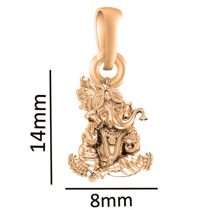 22 CT Gold Plated Silver (92.5% purity) God Ganesh Ganpati Pendant by For Kids and woman