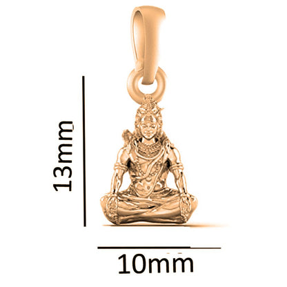 22 CT Gold Plated Silver (92.5% purity) God Shiva Pendant by for Kids & Woman