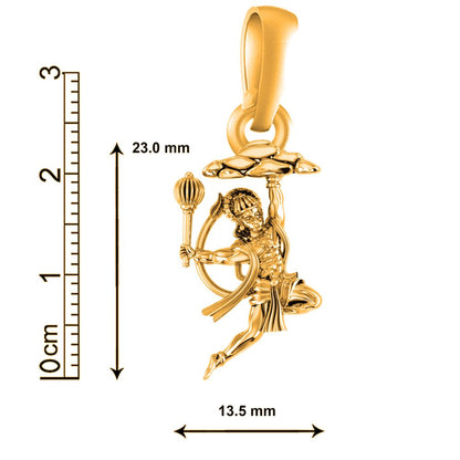 22KT Gold Plated God Hanuman Chain Pendant (Locket with Anchor Chain- 22 inches) for Men & Women