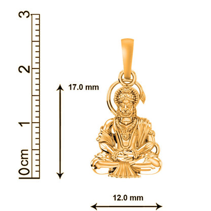 22KT Gold Plated God Hanuman Chain Pendant (Locket with Anchor Chain- 22 inches) for Men & Women