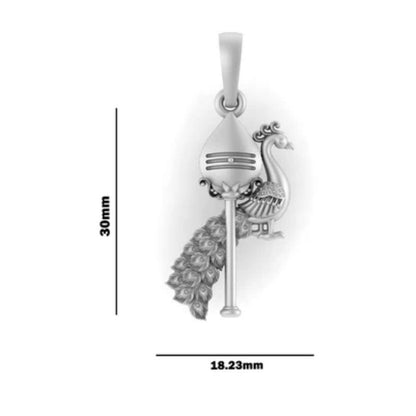 Sterling Silver (92.5% purity) Spiritual Divine Kartikeya Vel Pandel (Big Size) Pendant