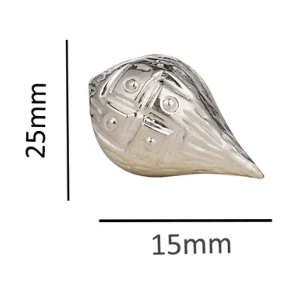 Silver (98% purity) Holy and sacred Coconut for Pooja and Gift, Pure Silver Nariyal for temple and worship
