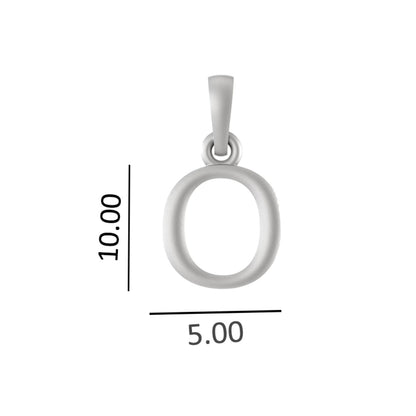 Alphabet O Pendant for Men & Women by Akshat Sapphire 92.5 Silver NP_O_8015
