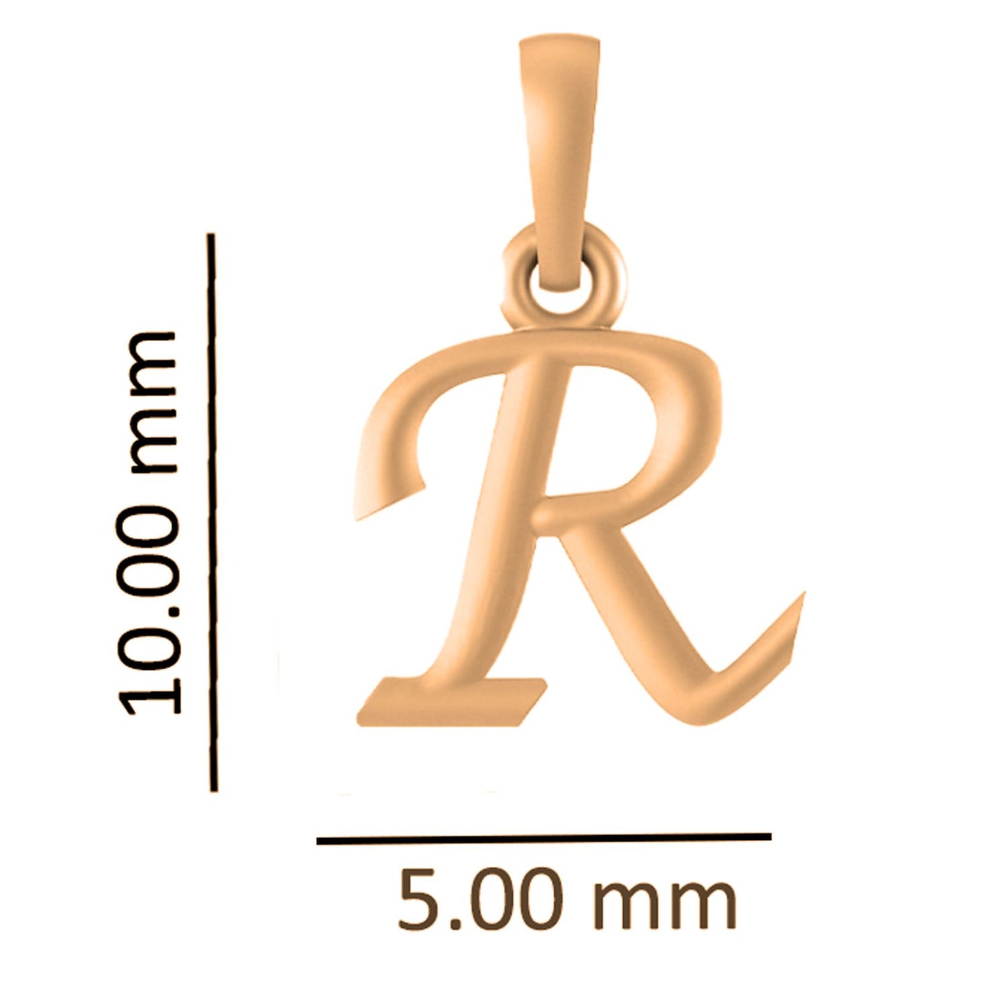 22CT Gold Plated Silver 92.5 Purity Alphabet R Chain Pendant for Men with Anchor Chain 22 Inches by Akshat Sapphire MPSA8018_R_Gold