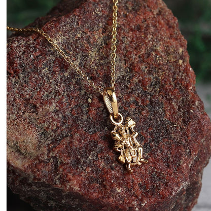 22 CT Gold Plated Silver (92.5% purity)God Hanuman/Bajrang Bali Pendant for Men