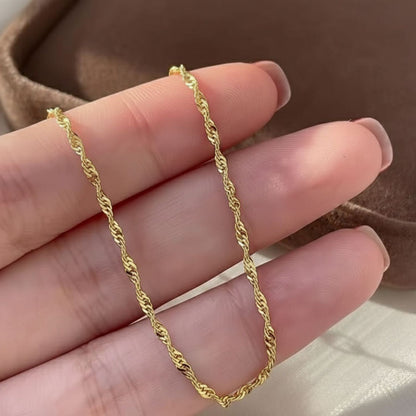 22CT Gold Plated Silver 92.5 Purity Heart Pendant with Rope Chain 18 Inches for Women by Akshat Sapphire PSR0509_Gold