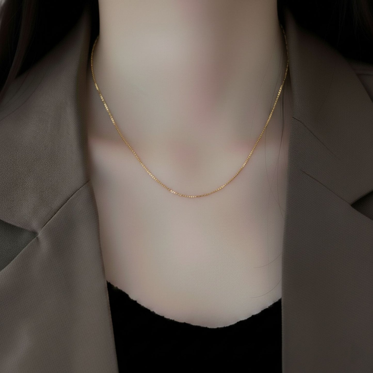 22CT Gold Plated Silver 92.5 Purity Heart Pendant with Box Chain 18 Inches for Women by Akshat Sapphire PSB0507_Gold