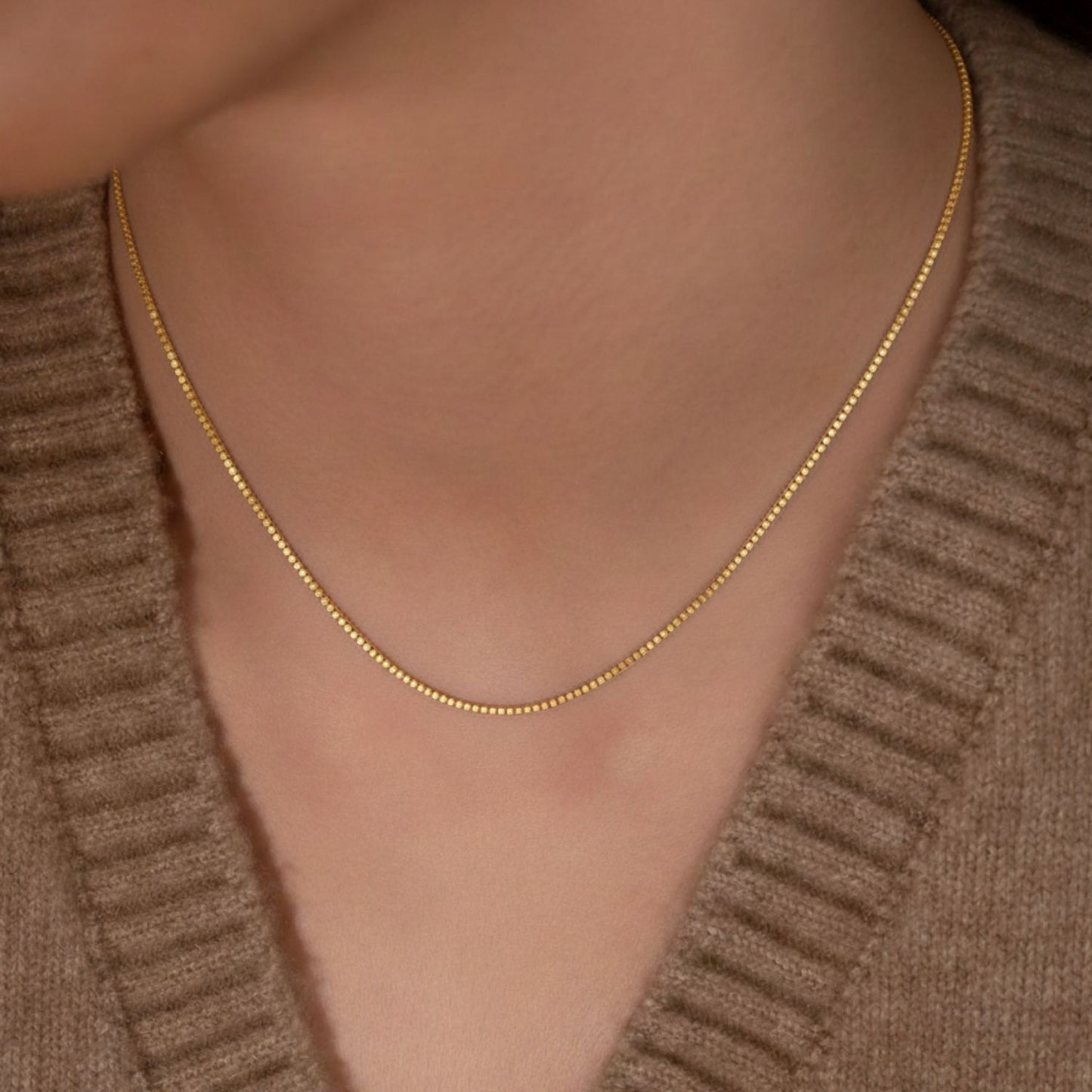 22CT Gold Plated Silver 92.5 Purity Heart Pendant with Box Chain 18 Inches for Women by Akshat Sapphire PSB0514_Gold