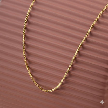 22CT Gold Plated Silver 92.5 Purity Heart Pendant with Box Chain 18 Inches for Women by Akshat Sapphire PSB0510_Gold