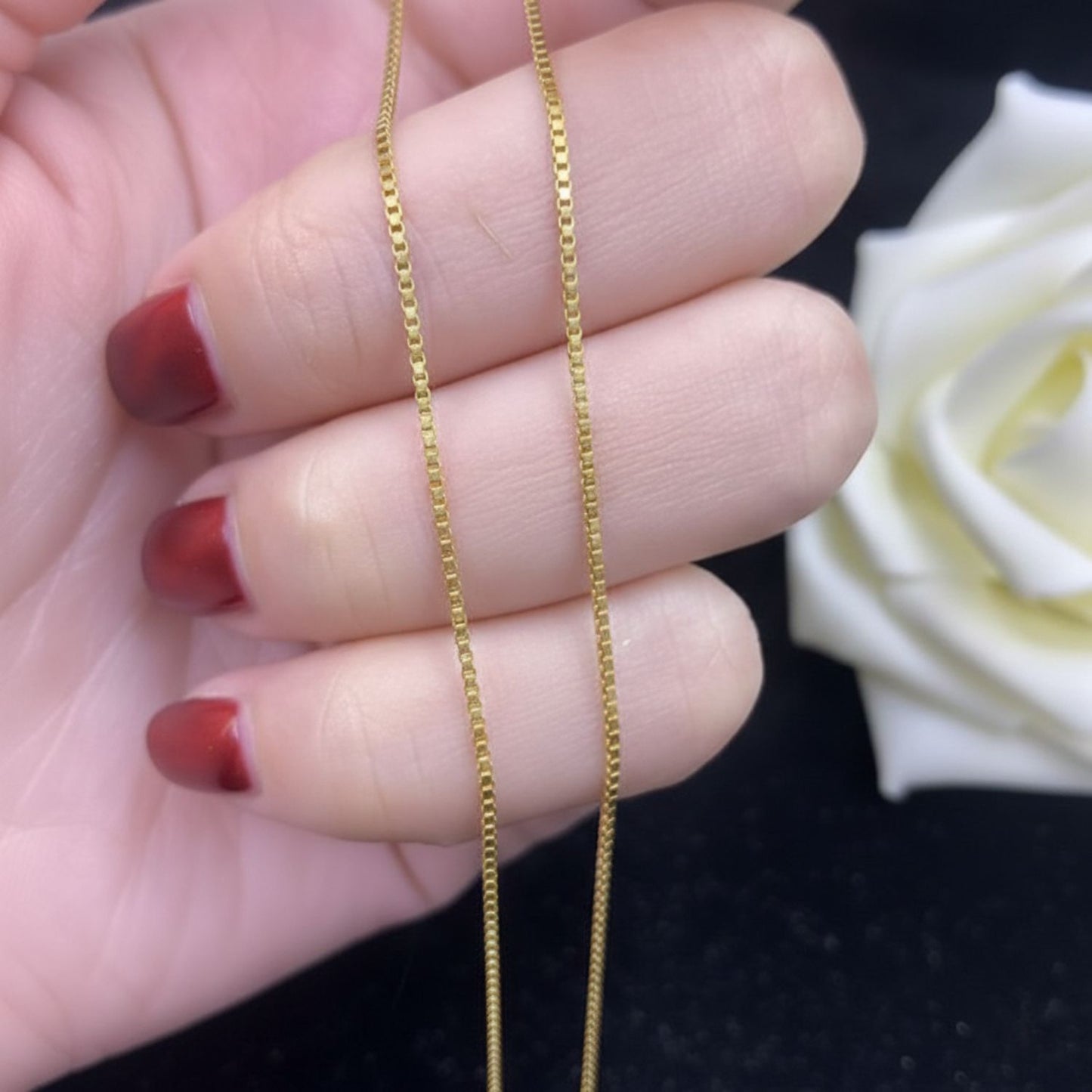 22CT Gold Plated Silver 92.5 Purity Heart Pendant with Box Chain 18 Inches for Women by Akshat Sapphire PSB0509_Gold