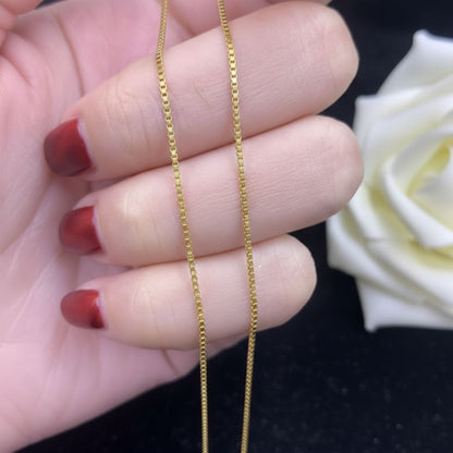 22CT Gold Plated Silver 92.5 Purity Heart Pendant with Box Chain 18 Inches for Women by Akshat Sapphire PSB0509_Gold