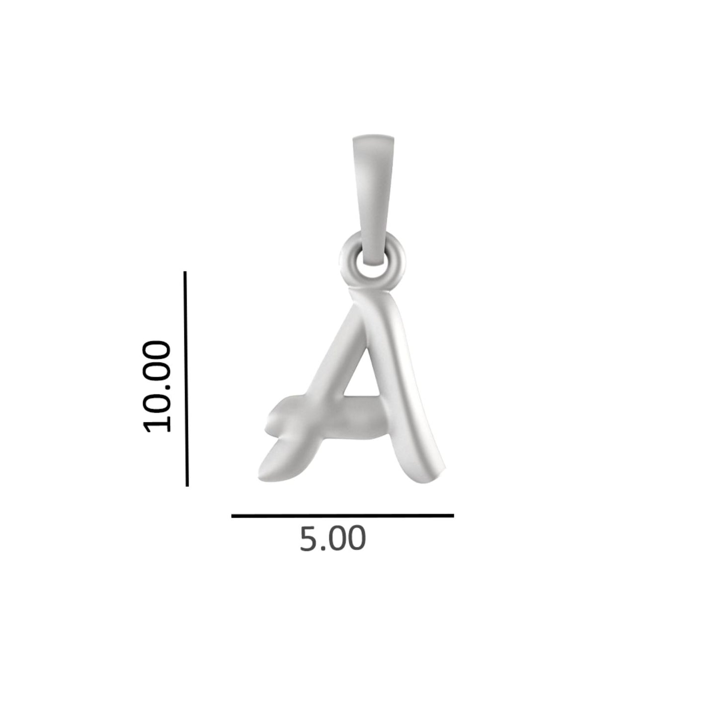 Alphabet A Pendant for Men & Women by Akshat Sapphire 92.5 Silver NP_A_8001