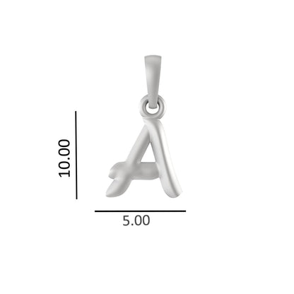 Alphabet A Pendant for Men & Women by Akshat Sapphire 92.5 Silver NP_A_8001