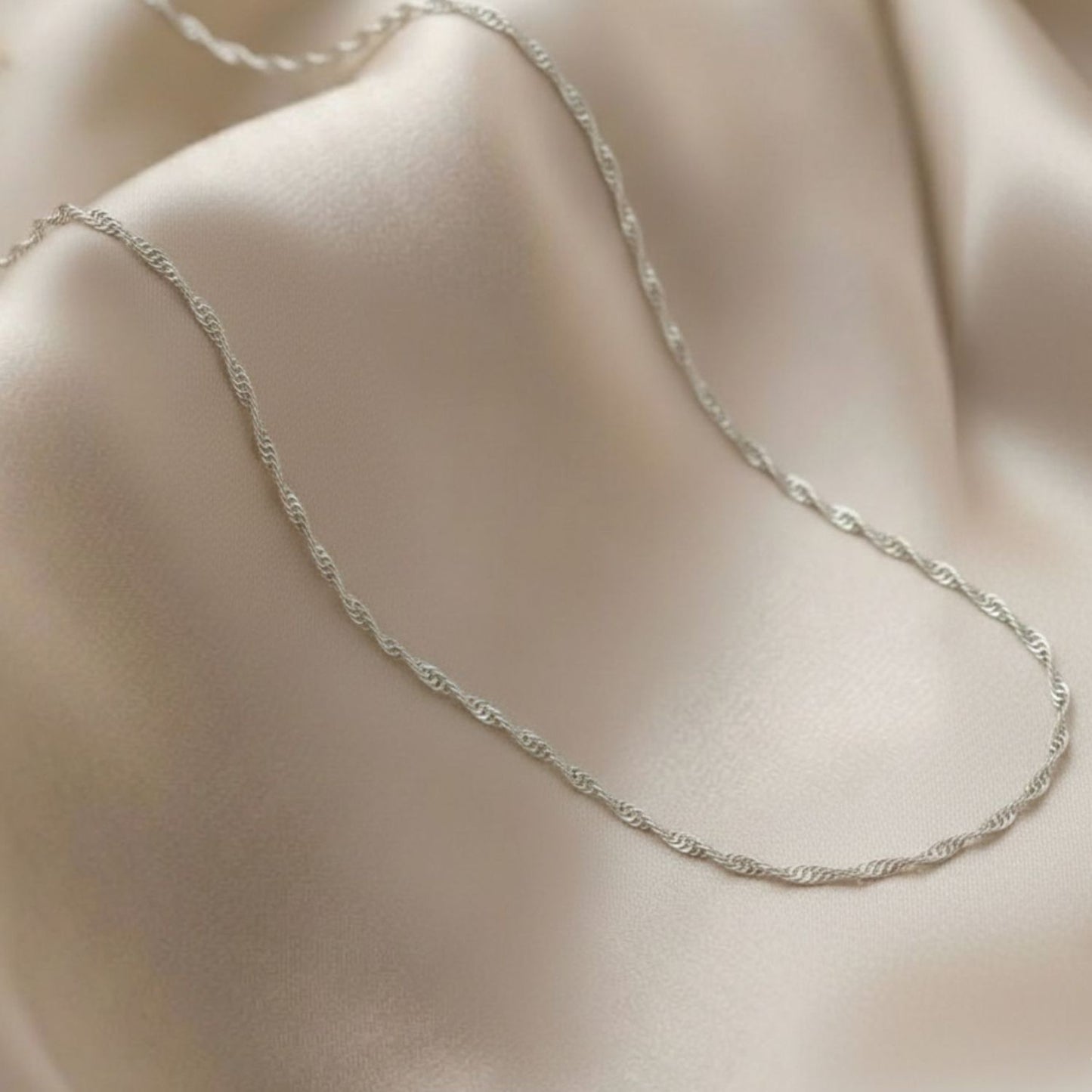 Sterling Silver Heart Pendant with 18 Inches Rope Chain for Women by Akshat Sapphire 92.5 Silver PSR0509