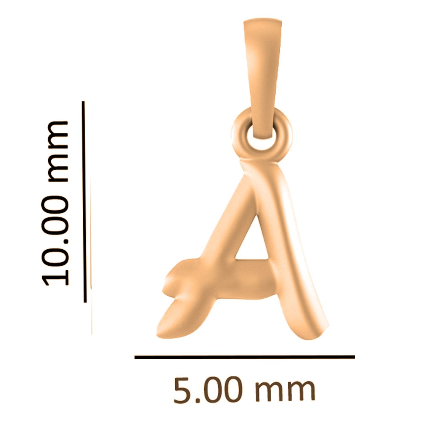 22CT Gold Plated Silver 92.5 Purity Alphabet A Chain Pendant for Women with Anchor Chain 18 inch by Akshat Sapphire PSA8023_A_Gold