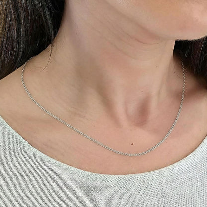 Sterling Silver Heart Pendant with 18 Inches Anchor Chain for Women by Akshat Sapphire 92.5 Silver PSA0506