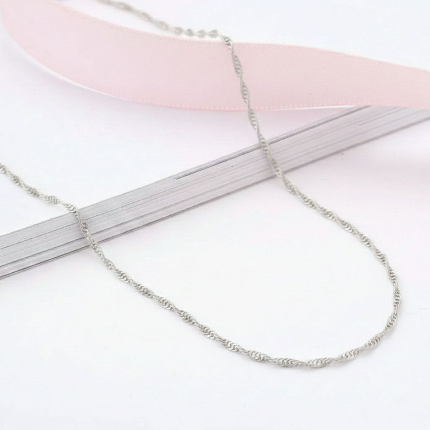 Sterling Silver Heart Pendant with 18 Inches Rope Chain for Women by Akshat Sapphire 92.5 Silver PSR0506