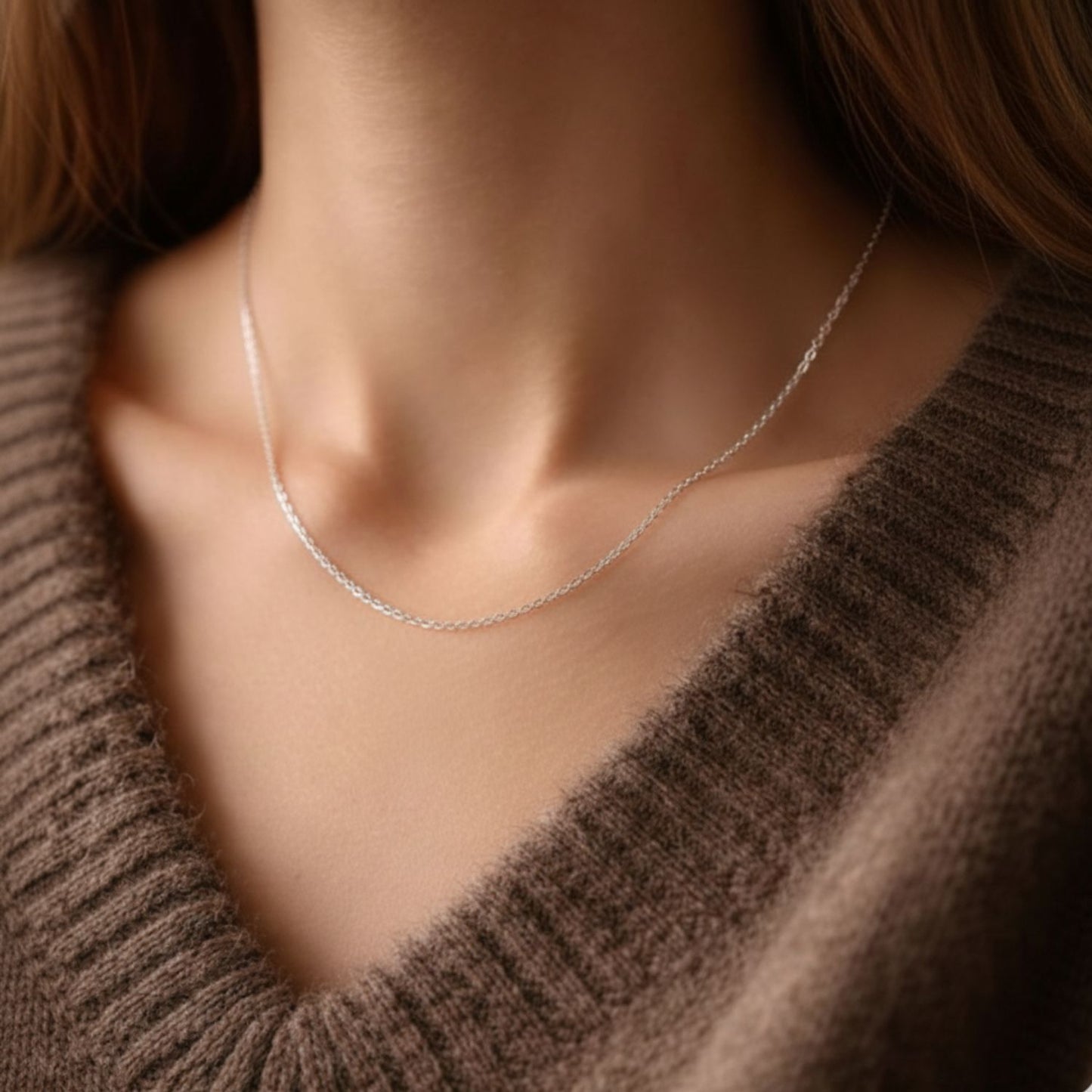 Sterling Silver Heart Pendant with 18 Inches Anchor Chain for Women by Akshat Sapphire 92.5 Silver PSA0514