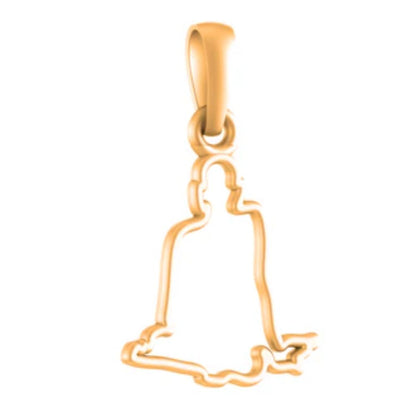 22 CT Gold Plated Silver (92.5% purity) Spiritual Swami Samarth Pendant for Men and Women