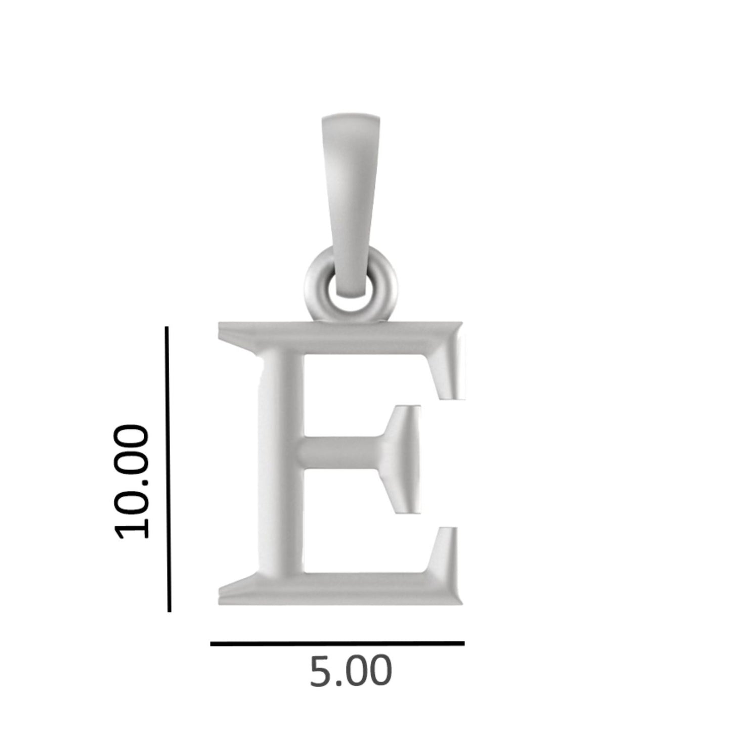 Alphabet E Pendant for Men & Women by Akshat Sapphire 92.5 Silver NP_E_8005