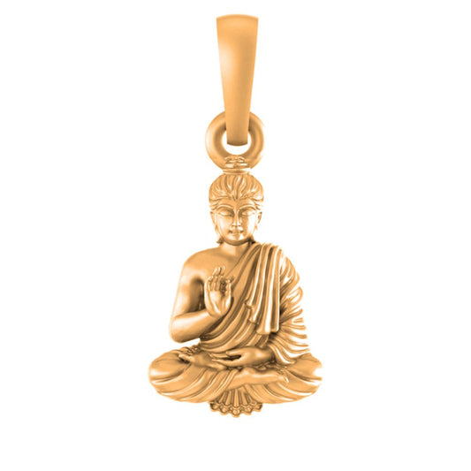 22 CT Gold Plated Silver (92.5% purity) God Buddha Pendant for Men and Women