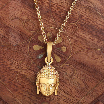 22 CT Gold Plated Silver (92.5% purity) God Buddha Pendant for Men and Women