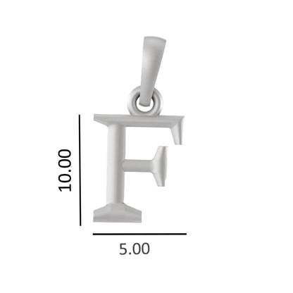 Alphabet F Pendant for Men & Women by Akshat Sapphire 92.5 Silver NP_F_8006