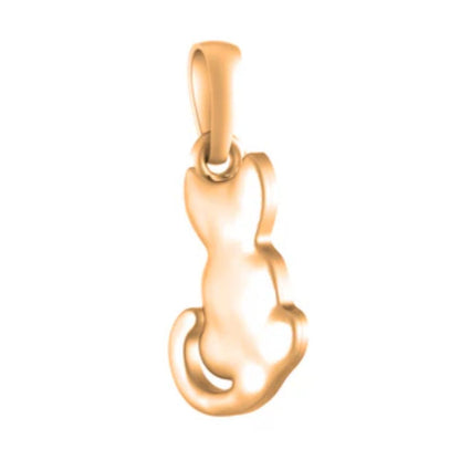 22 CT Gold Plated Silver (92.5% purity) Stylish and Fashionable Cute Cat Pendant for Men and Women