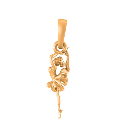22 CT Gold Plated Silver (92.5% purity) Stylish and Fashionable Happy Dancing girl Pendant for Men and Women