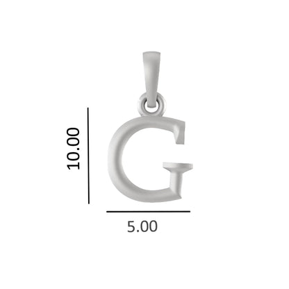 Alphabet G Chain Pendant for Men 22 Inches Anchor Chain by Akshat Sapphire 92.5 Silver MPSA8007_G