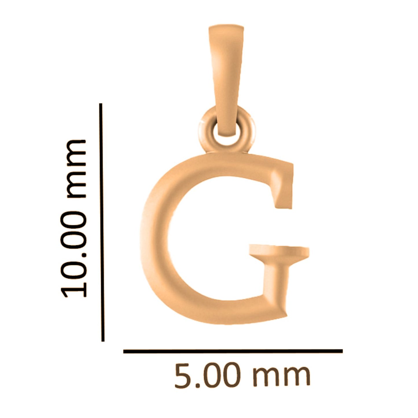 22CT Gold Plated Silver 92.5 Purity Alphabet G Chain Pendant for Women with Anchor Chain 18 inch by Akshat Sapphire PSA8029_G_Gold