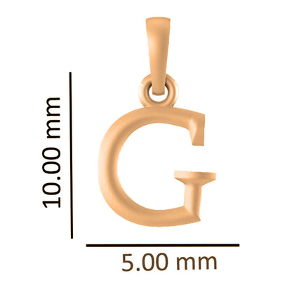 22CT Gold Plated Silver 92.5 Purity Alphabet G Chain Pendant for Men with Anchor Chain 22 Inches by Akshat Sapphire MPSA8007_G_Gold