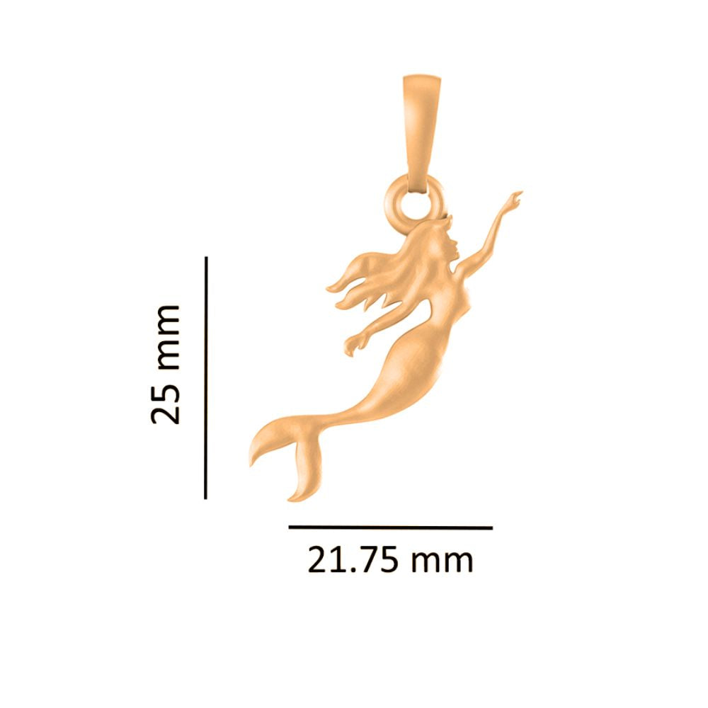22KT Gold Plated Sterling Silver (92.5% Purity) Pure Silver ambitious and Stylish divine Mermaid Chain Pendant (Locket with Box Chain) for Women