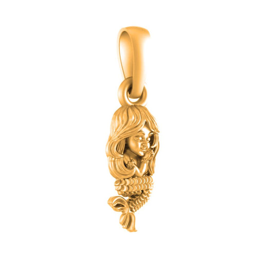 22 CT Gold Plated Silver (92.5% purity) ambitious and Stylish divine Mermaid Pendant for Men and Women
