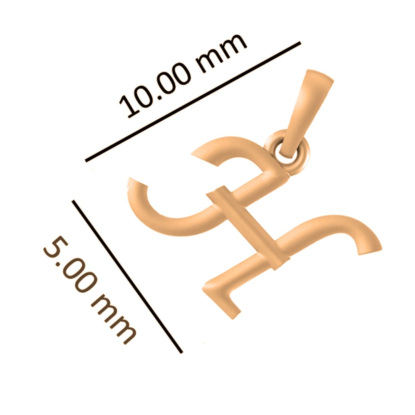 22CT Gold Plated Silver 92.5 Purity Alphabet H Chain Pendant for Men with Anchor Chain 22 Inches by Akshat Sapphire MPSA8008_H_Gold