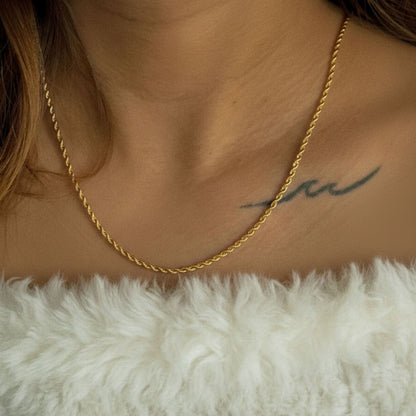 22CT Gold Plated Silver 92.5 Purity Heart Pendant with Rope Chain 18 Inches for Women by Akshat Sapphire PSR0514_Gold