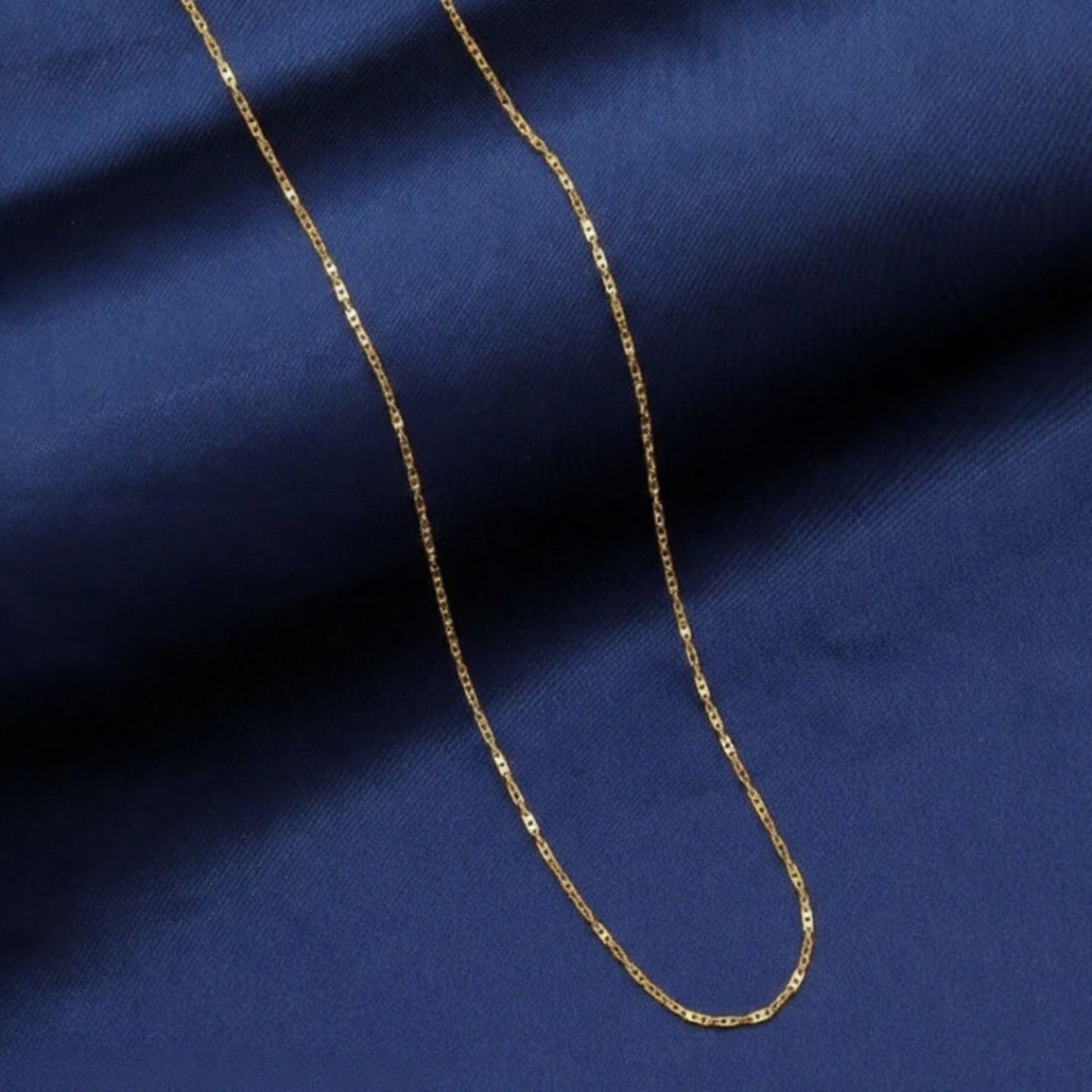 22CT Gold Plated Silver 92.5 Purity Heart Pendant with Anchor Chain 18 Inches for Women by Akshat Sapphire PSA0510_Gold