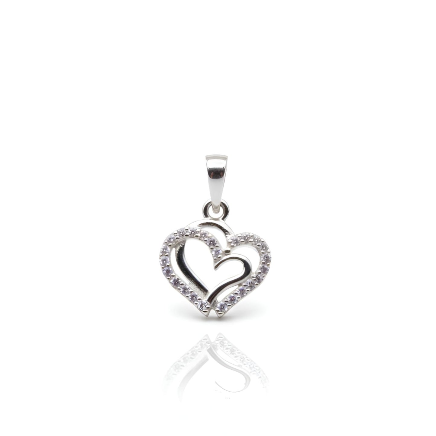 Sterling Silver 92.5 Pure Heart Pendant for girls and Women by Akshat Sapphire P10506