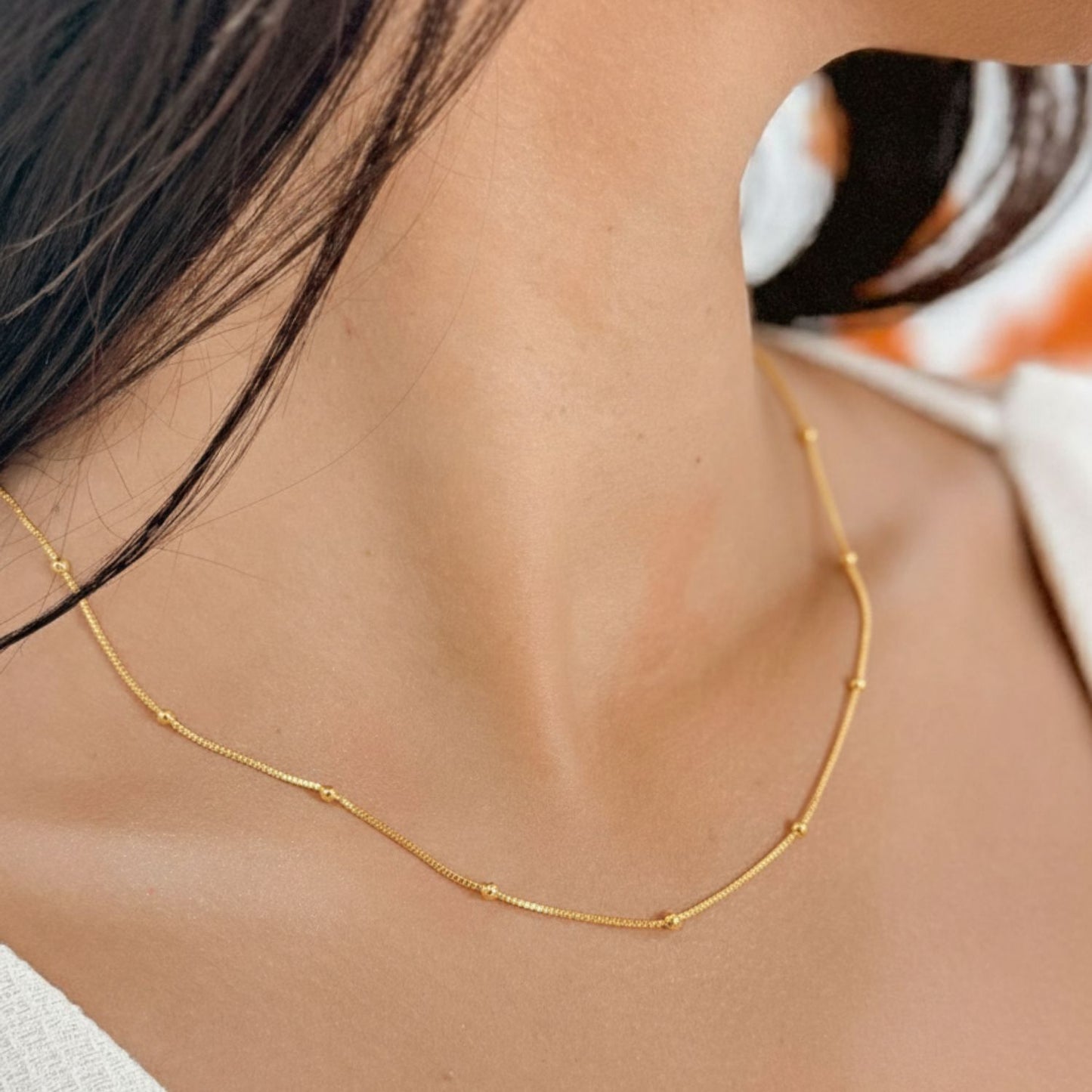 22CT Gold Plated Silver 92.5 Purity Heart Pendant with Ball Chain 18 Inches for Women by Akshat Sapphire PSBL0507_Gold