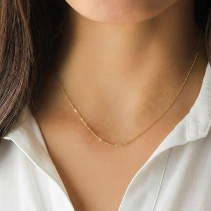 22CT Gold Plated Silver 92.5 Purity Heart Pendant with Anchor Chain 18 Inches for Women by Akshat Sapphire PSA0510_Gold