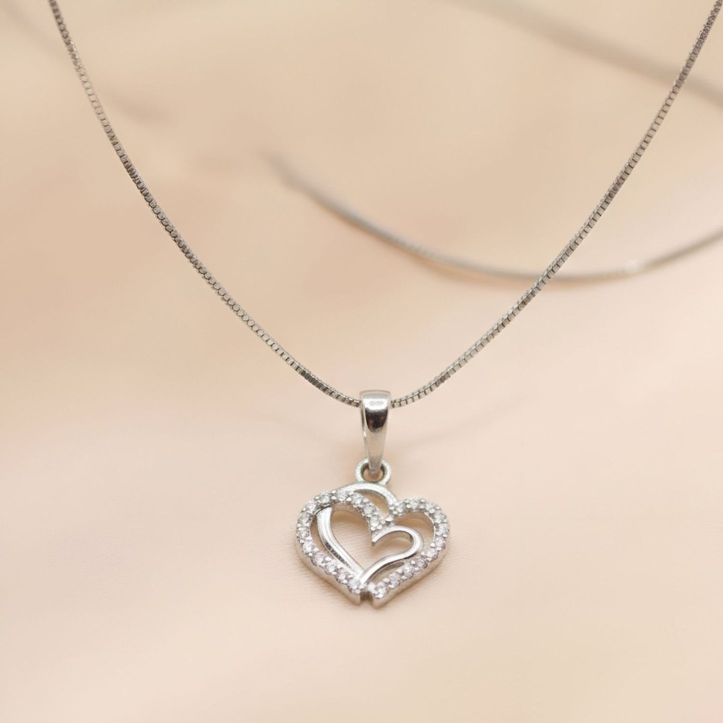 Sterling Silver 92.5 Pure Heart Pendant for girls and Women by Akshat Sapphire P10506