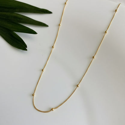 22CT Gold Plated Silver 92.5 Purity Heart Pendant with Ball Chain 18 Inches for Women by Akshat Sapphire PSBL0510_Gold