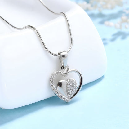 Sterling Silver 92.5 Pure Heart Pendant for girls and Women by Akshat Sapphire P10509