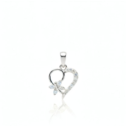 Sterling Silver 92.5 Pure Heart Pendant for girls and Women by Akshat Sapphire P10507
