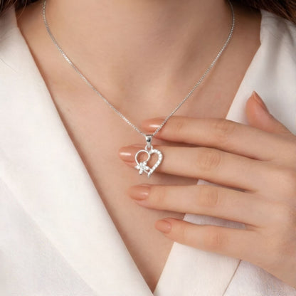 Sterling Silver 92.5 Pure Heart Pendant for girls and Women by Akshat Sapphire P10507